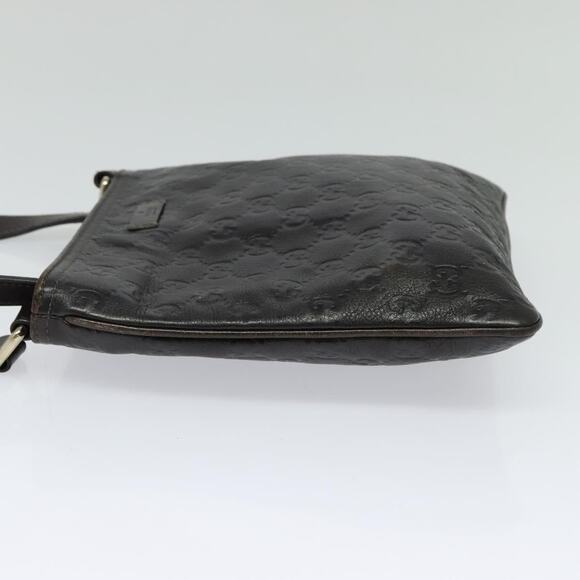 GUCCI GG Canvas Guccissima Bag Leather Dark Brown Gold - Picture 4 of 16